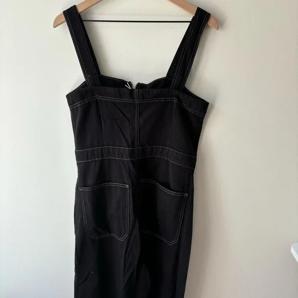 REFORMATION Ren Regenerative Cotton Denim Twill Jumpsuit In‎ Black Sz 6 - Picture 8 of 10